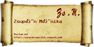 Zsupán Mónika névjegykártya