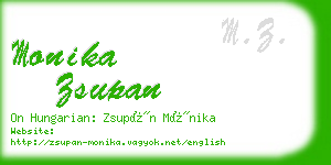 monika zsupan business card